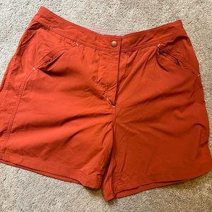 Orange LL Bean shorts